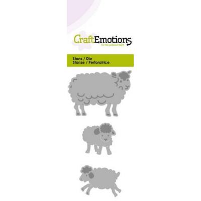 CraftEmotions Die - Schafe mit Lämmer